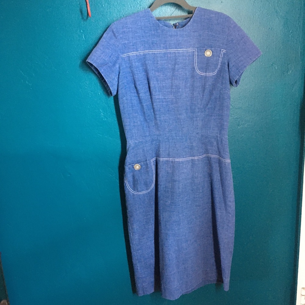 Vintage Chambray Wiggle Dress